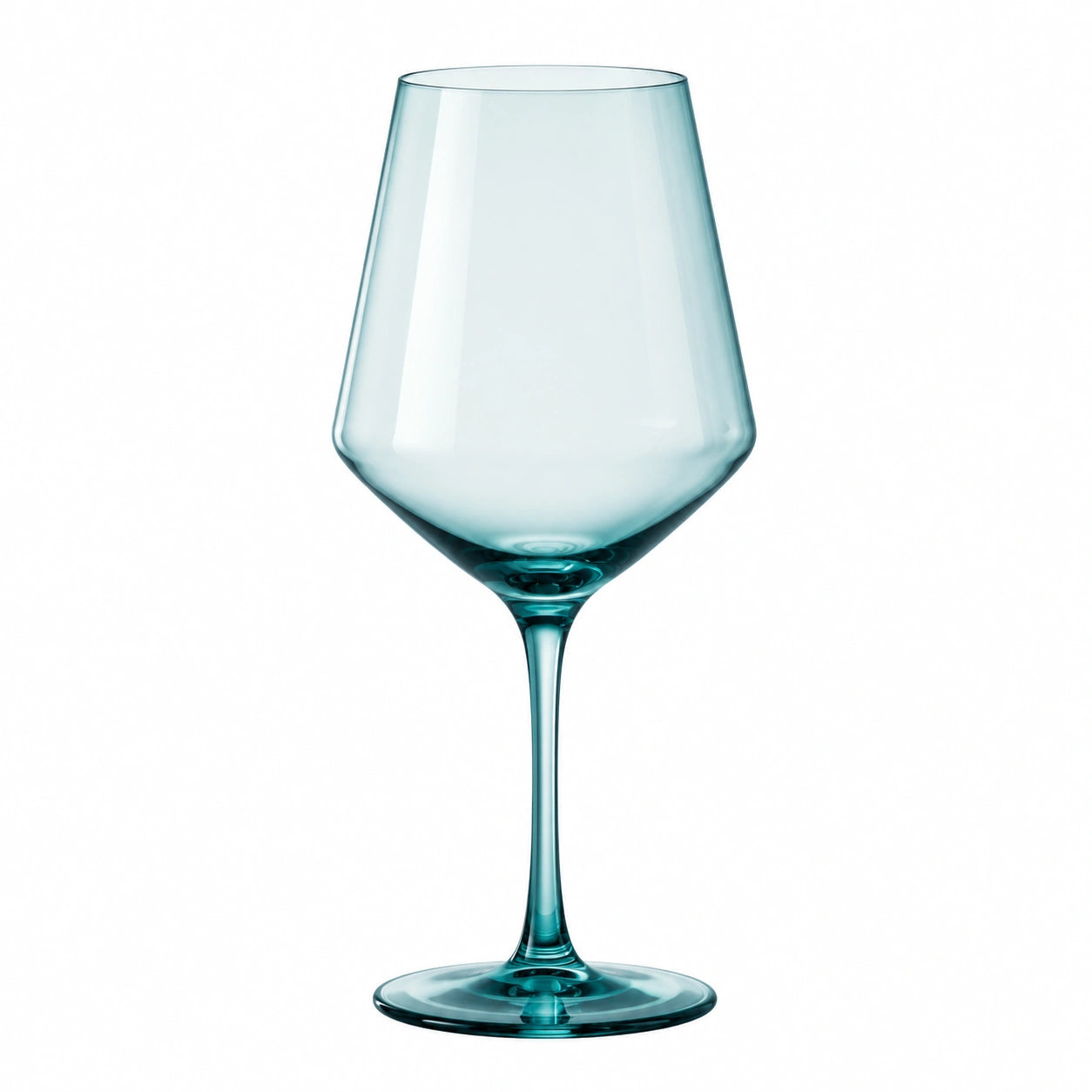 Weinglas 500 ml 22 cm aus Glas Türkis - Stielglas für Wein